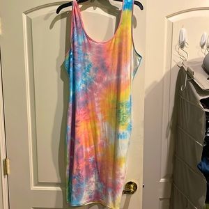 Tie dye cotton dress